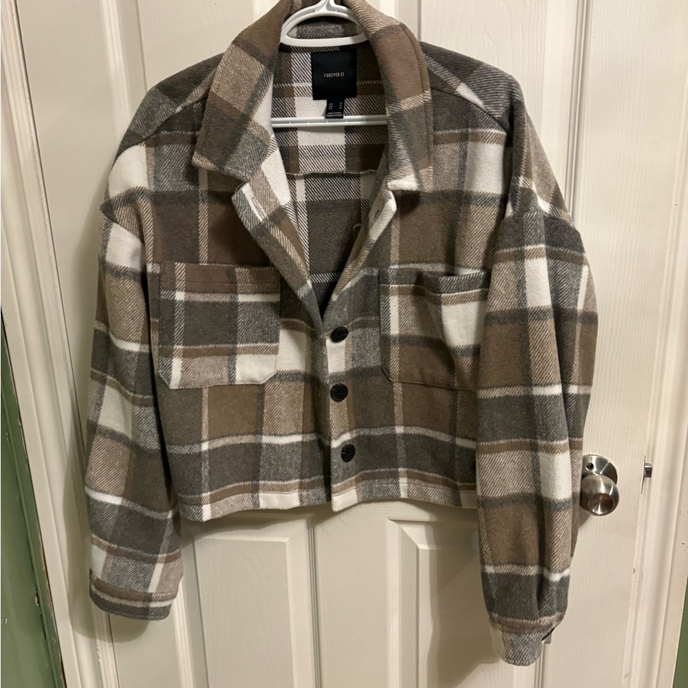 Trendyol Women's Checkered Blazer - Brown and White